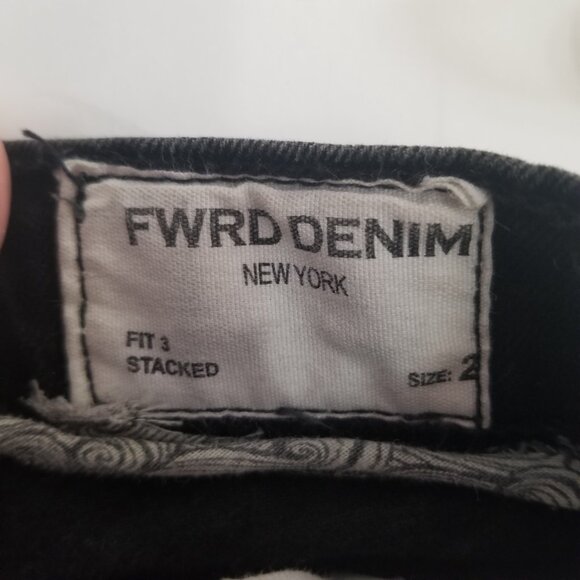 FWRD Denim Boys (Toddler) Black Jeans Grunge Goth Sz 2 - Picture 2 of 5